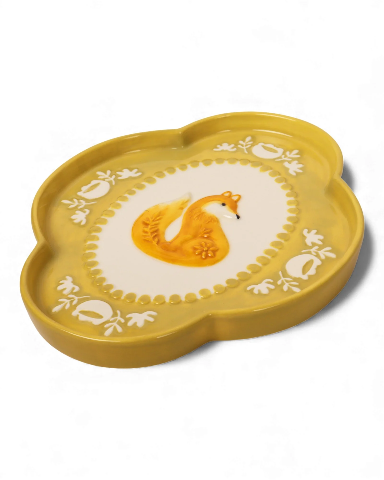 Retro Folk Stoneware Foxy Dish - Image 3