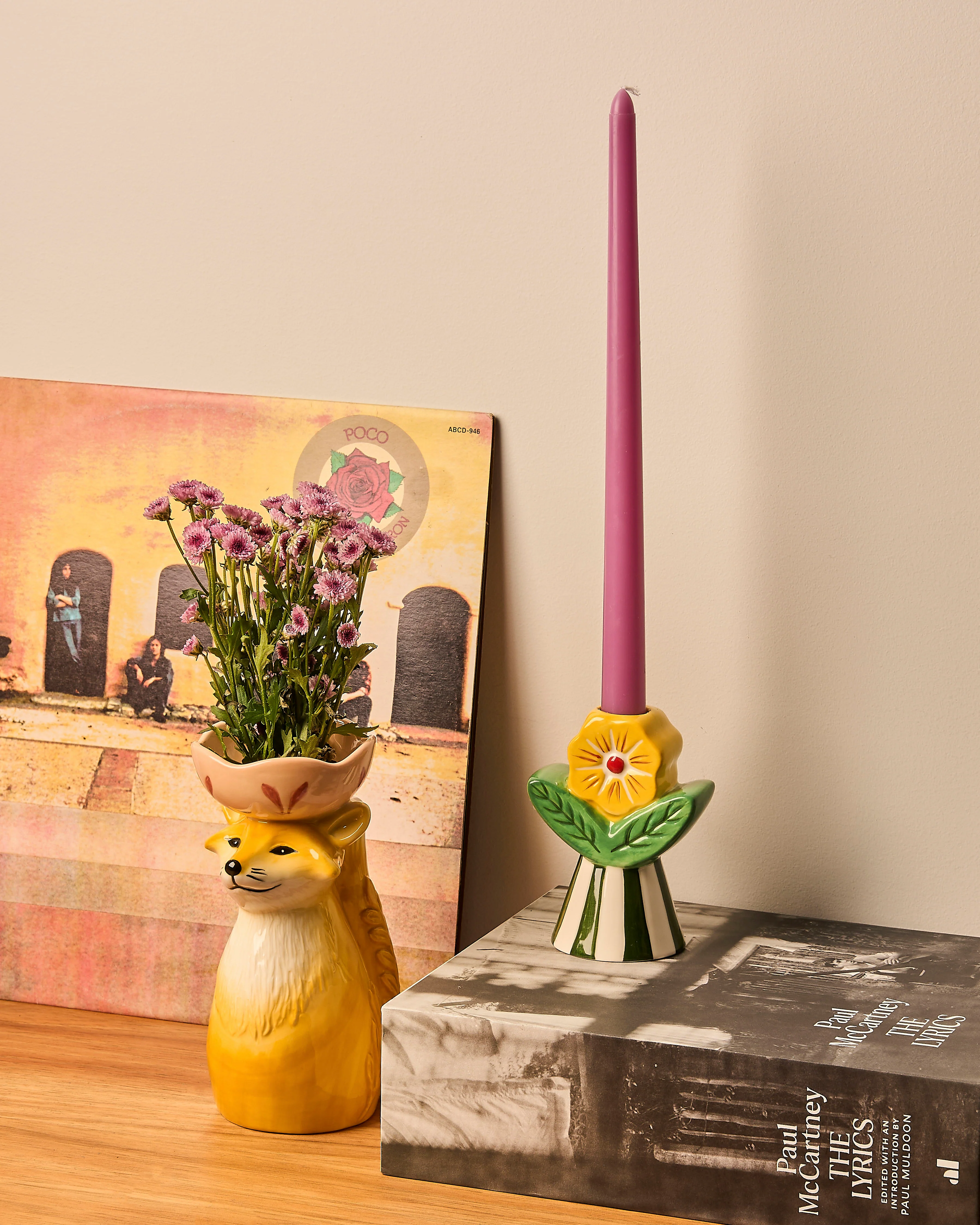 Retro Folk Stoneware Foxy Vase - Image 3
