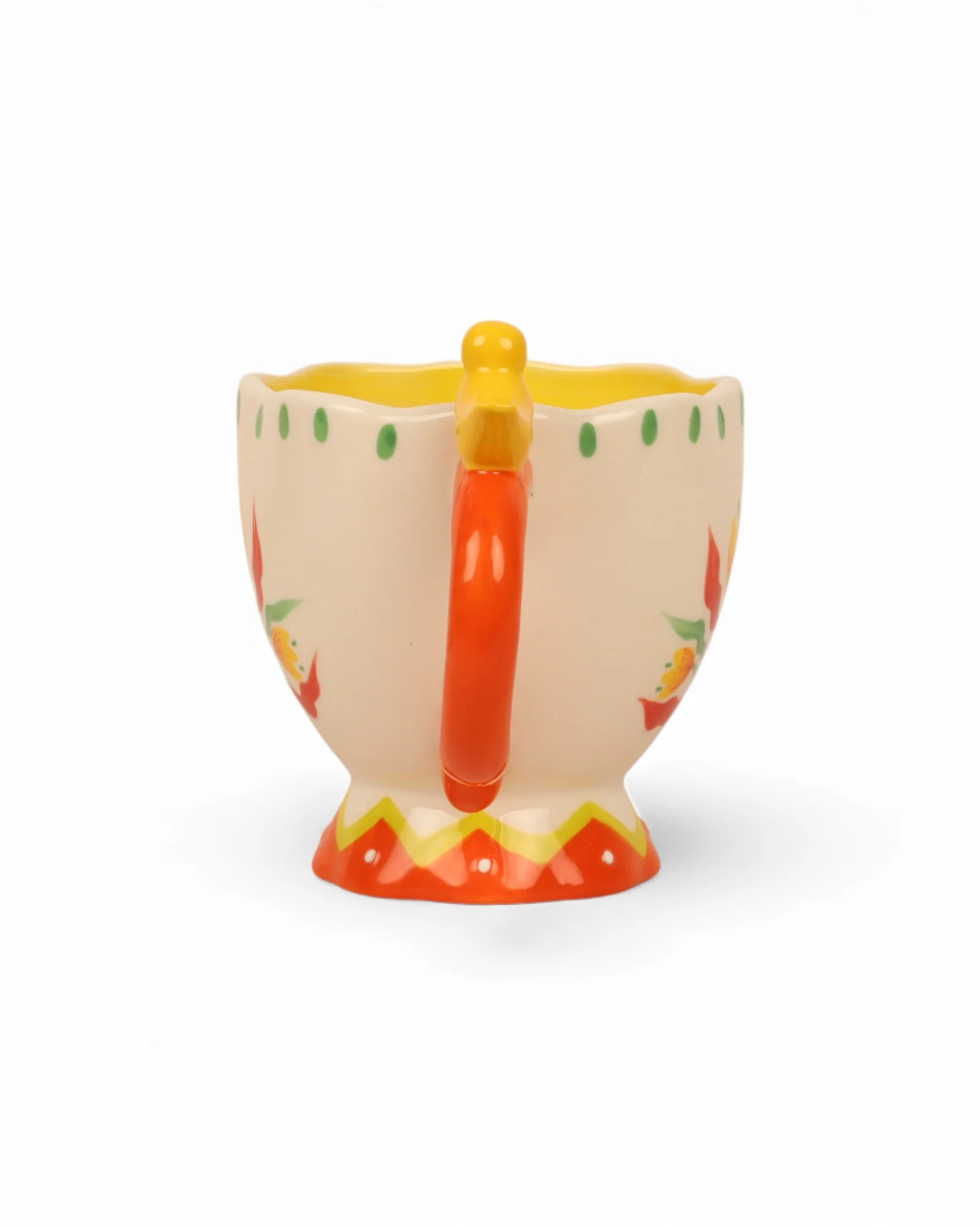 Retro Folk Stoneware Hand Painted Mug - Image 5