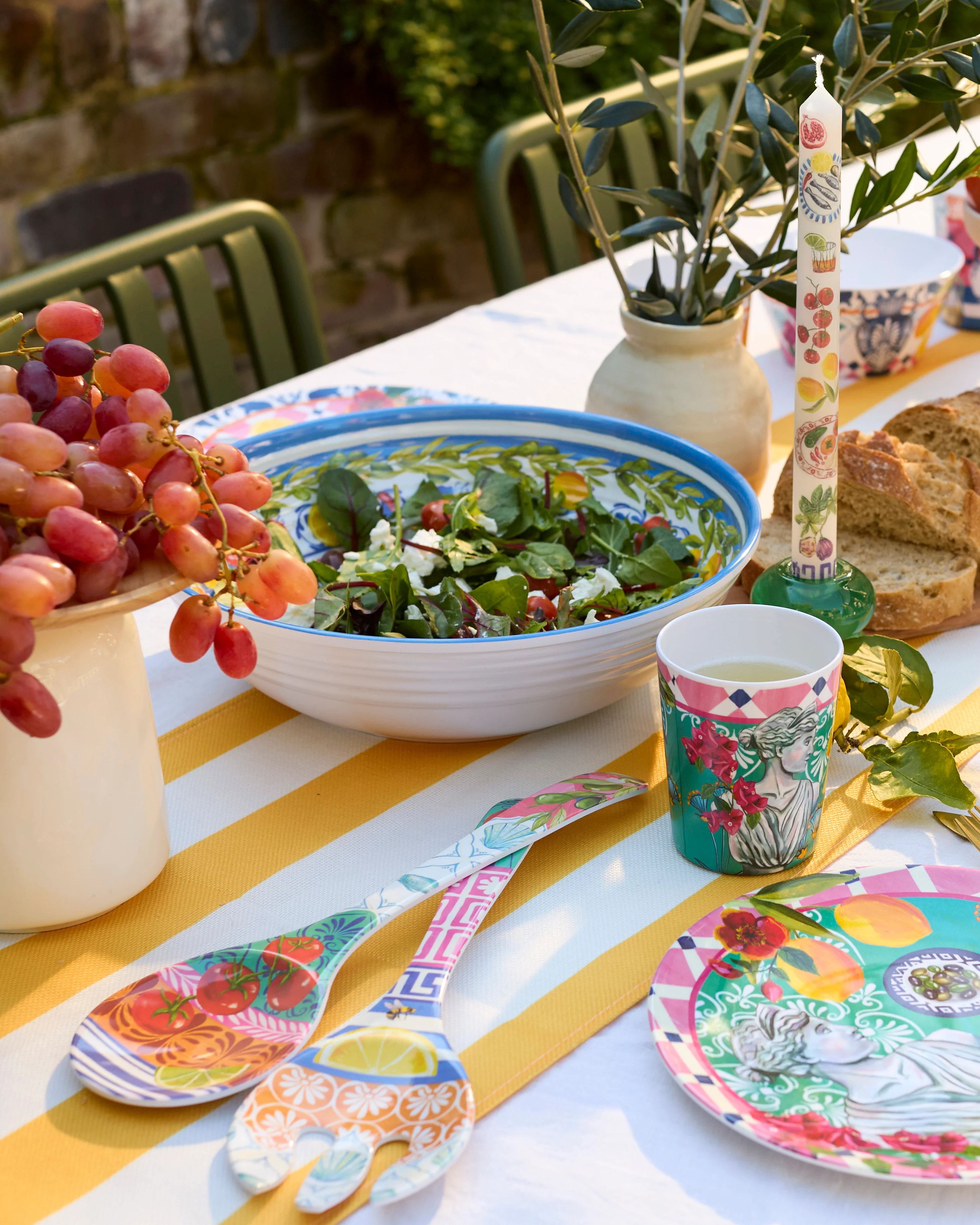 Salad Servers Mediterranean Summer - Image 2