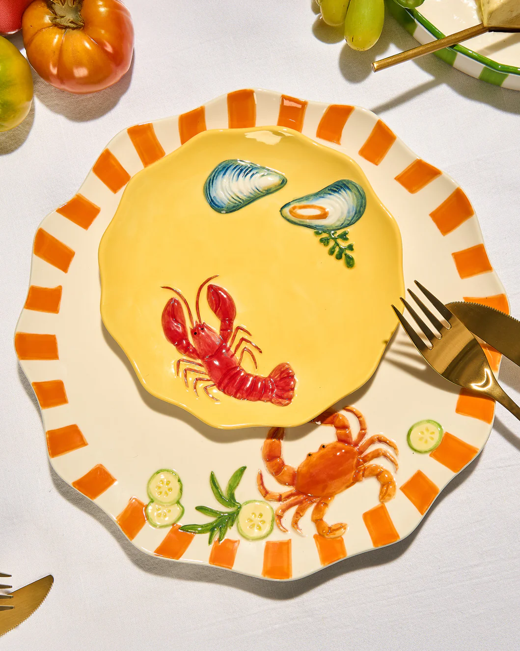 Seaview Stoneware Crab Dinner Plate - Image 2