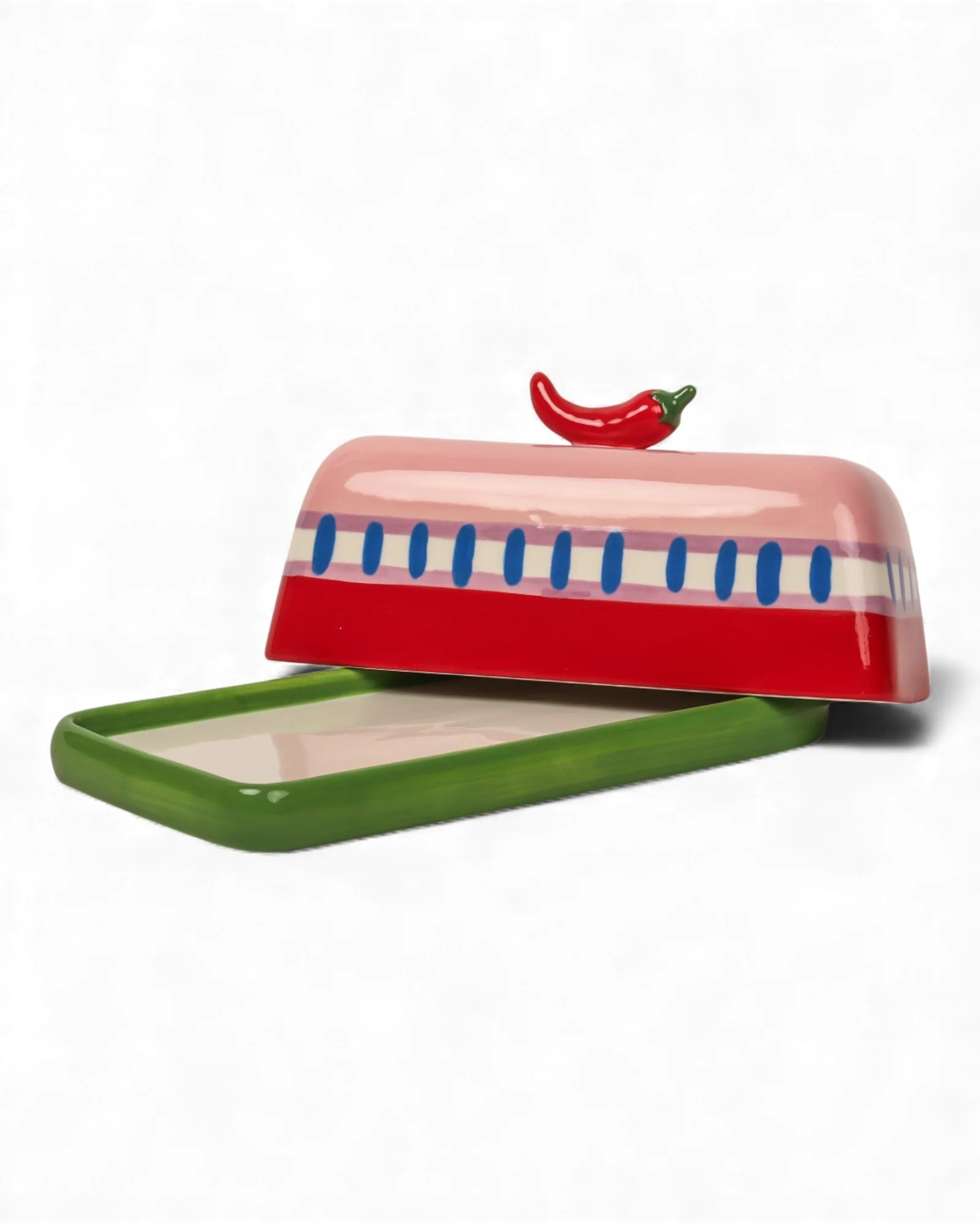Seaview Stoneware Hot Chilli Butter Dish - Image 4