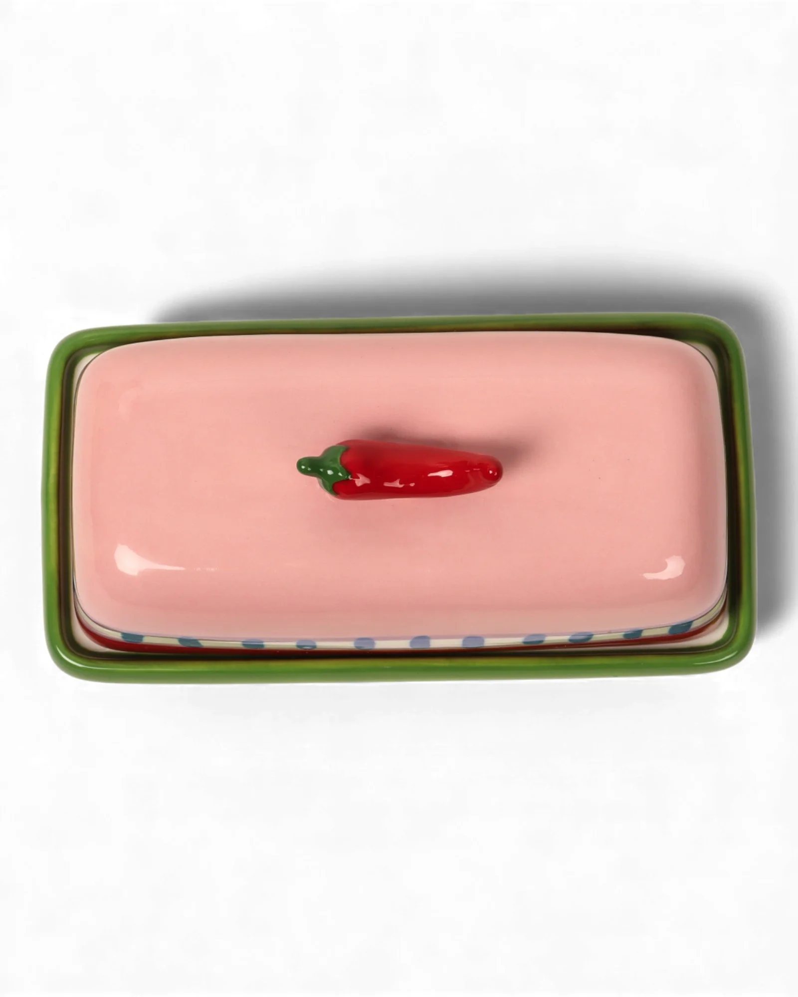 Seaview Stoneware Hot Chilli Butter Dish - Image 5