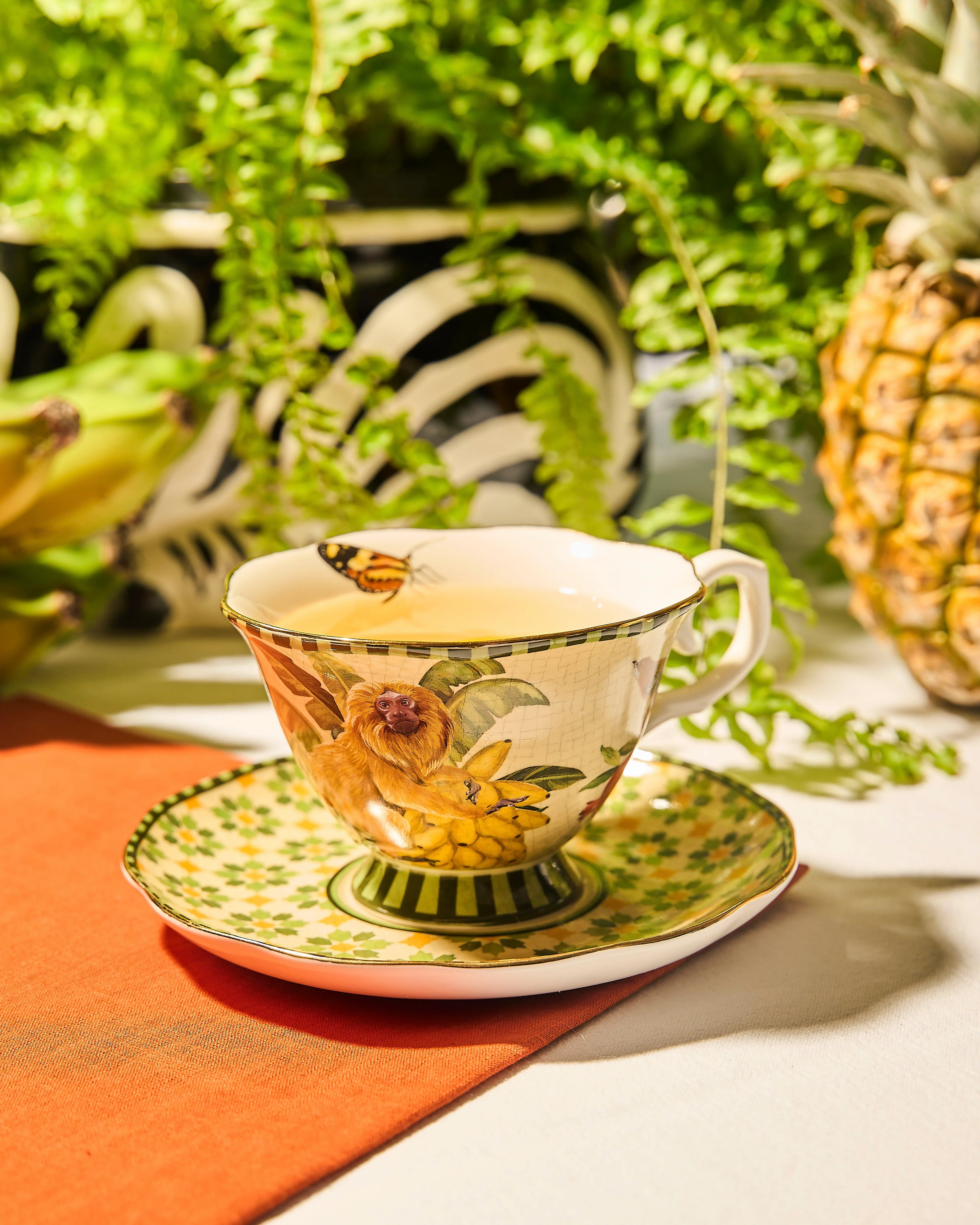 Tea Cup & Saucer Brazilian Summer - Image 3