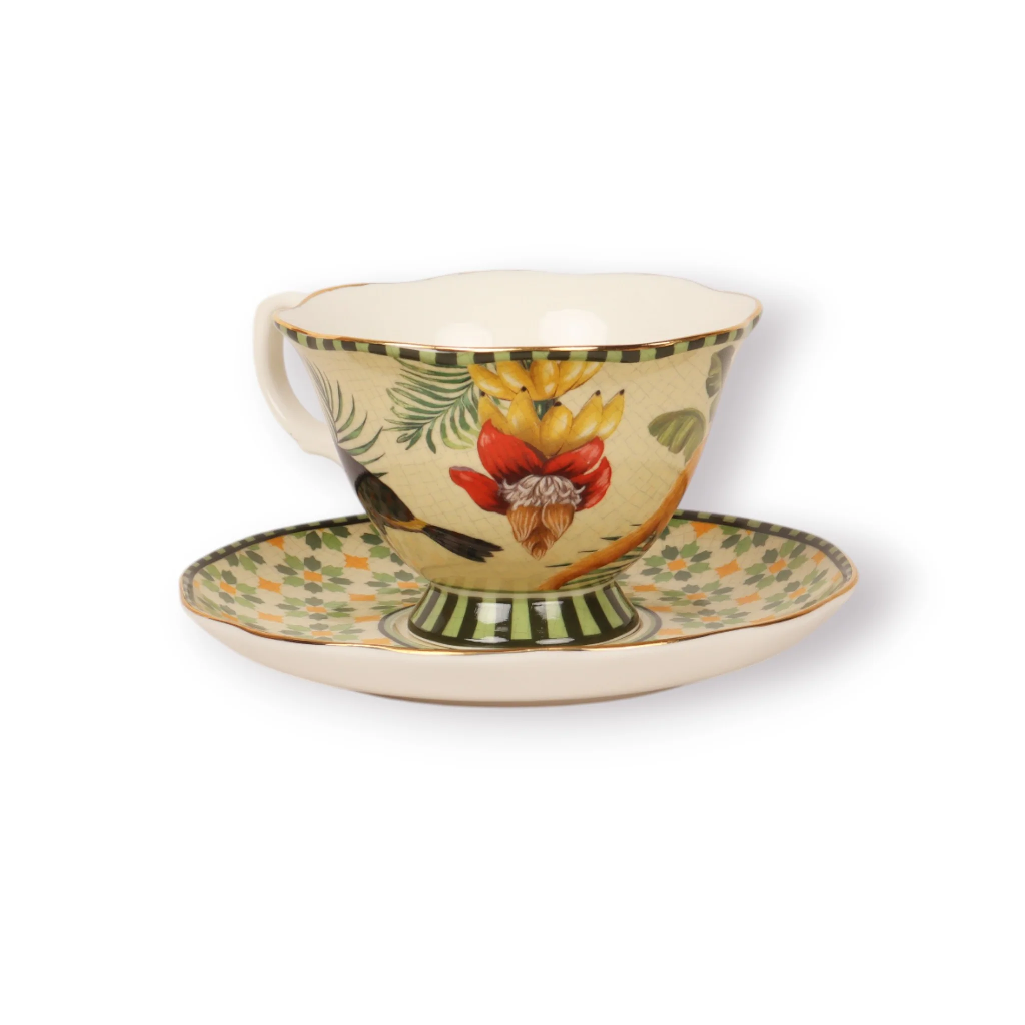 Tea Cup & Saucer Brazilian Summer - Image 4