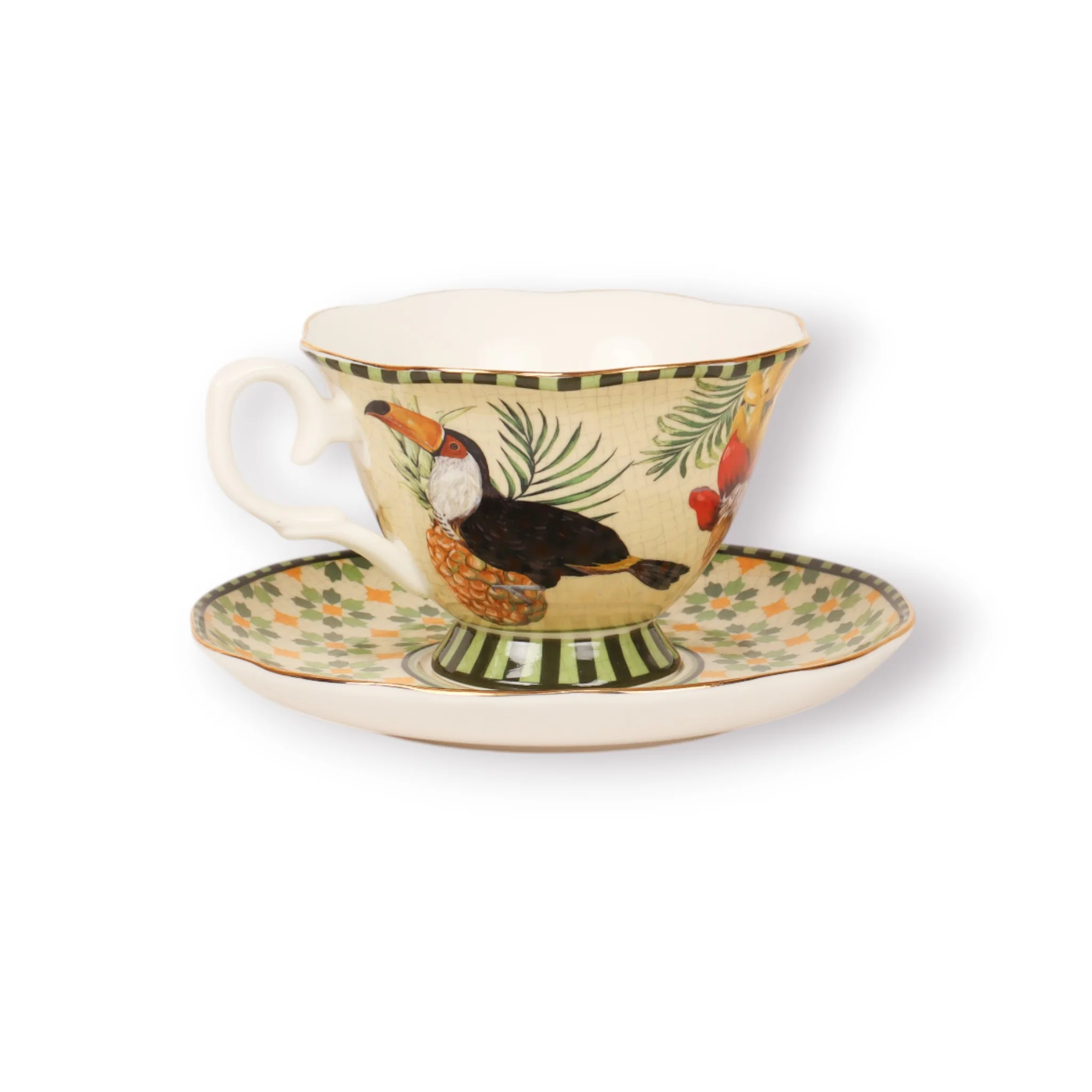 Tea Cup & Saucer Brazilian Summer - Image 6
