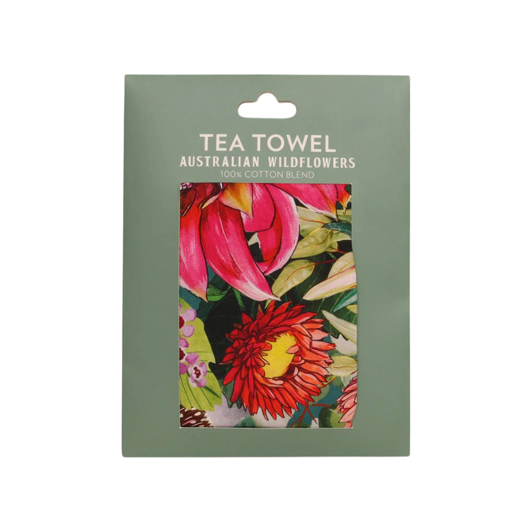 Cotton Tea Towel Australian Wildflowers - Image 2